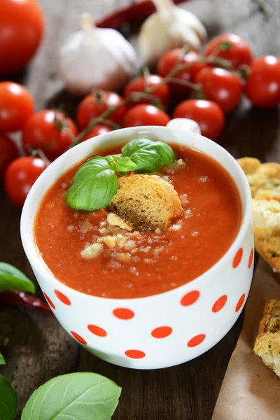 Lezzetli gazpacho çorbası — Stok fotoğraf