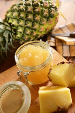 Homemade pineapple jam clipart