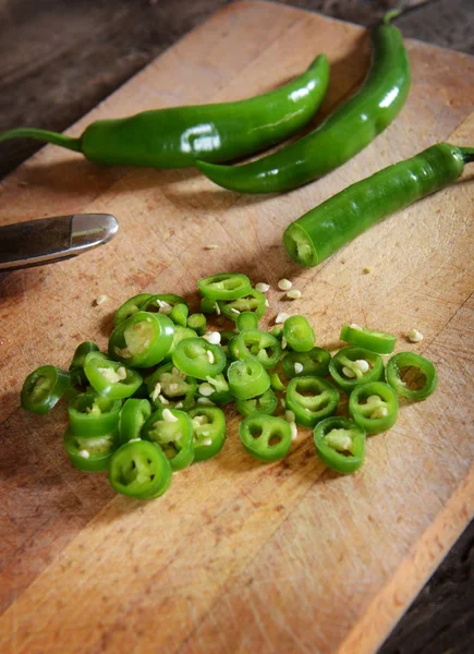 Gröna varm paprika — Stockfoto