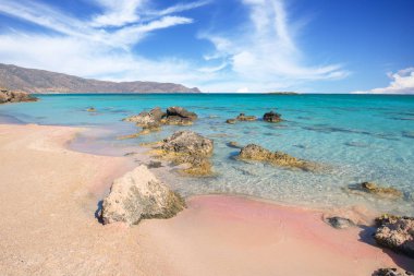 Yunanistan 'ın Girit adasındaki ünlü Elafonisi plajı