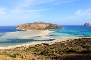 Ünlü Balos lagün Yunanistan ada Girit