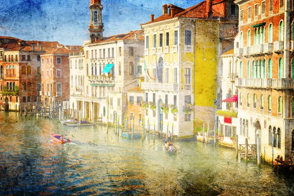 Canale Venezia Italia Stile Vintage — Foto Stock