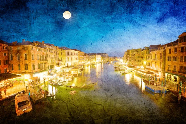Canale Venezia Italia Stile Vintage — Foto Stock