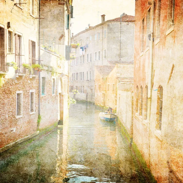 Canale Venezia Italia Stile Vintage — Foto Stock