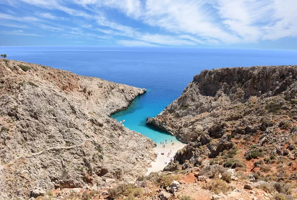 Seitan Beach Kreta Grekland — Stockfoto