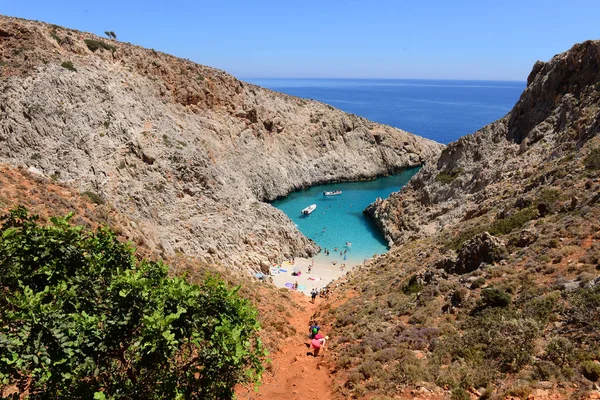 Seitan Beach Kreta Grekland — Stockfoto