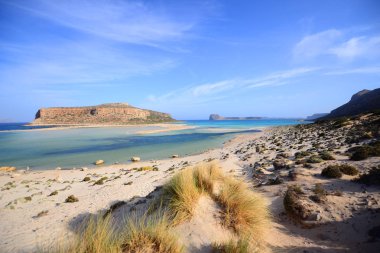 Ünlü Balos lagün Yunanistan ada Girit