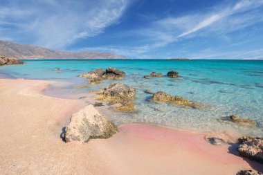 Yunanistan 'ın Girit adasındaki ünlü Elafonisi plajı