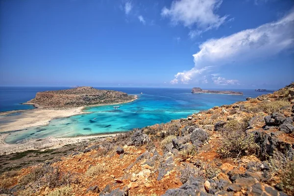 Berömda Balos Lagunen Kreta Grekland — Stockfoto