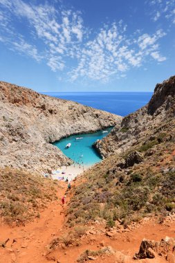 güzel Seitan plaj Crete Adası - Yunanistan
