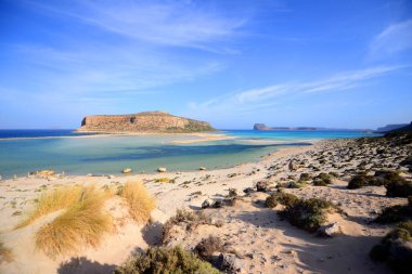 Güzel Balos lagün adada Crete, Yunanistan