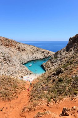 güzel Seitan plaj Crete Adası - Yunanistan