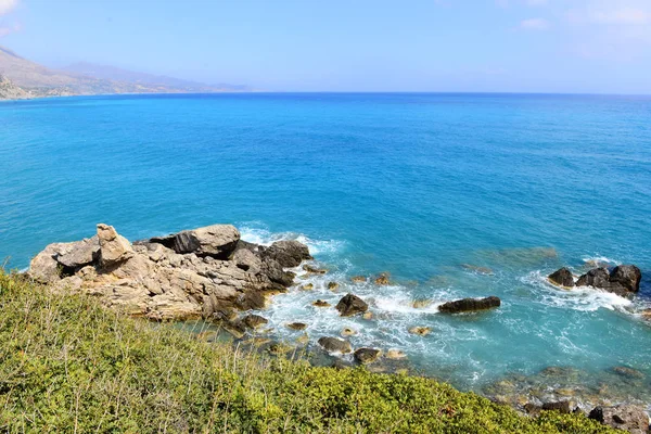 Hermoso Paisaje Marino Mediterráneo Bajo Cielo Azul — Foto de Stock