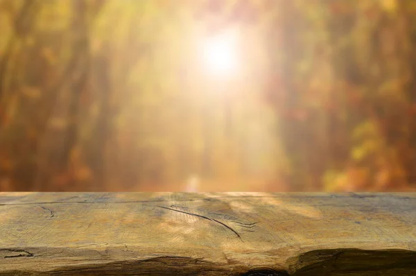 Empty Wooden Table Display Montages — Stock Photo, Image