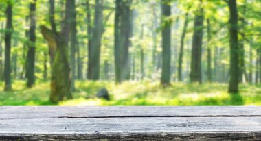 Görüntü montages boş ahşap tablo