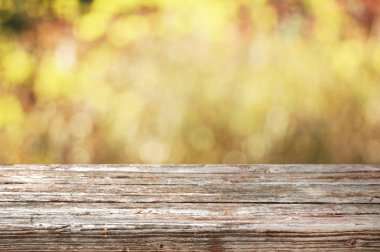 Görüntü montages boş ahşap tablo