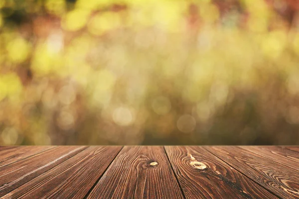 Mesa Madera Vacía Para Montajes Exhibición — Foto de Stock