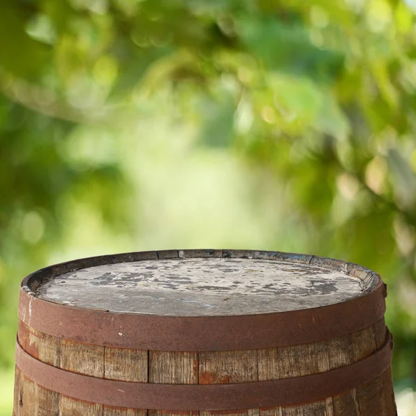 Old Barrel Top Display Montages — Stock Photo, Image