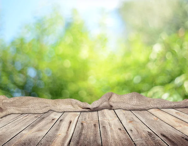 Empty Wooden Table Display Montages — Stock Photo, Image