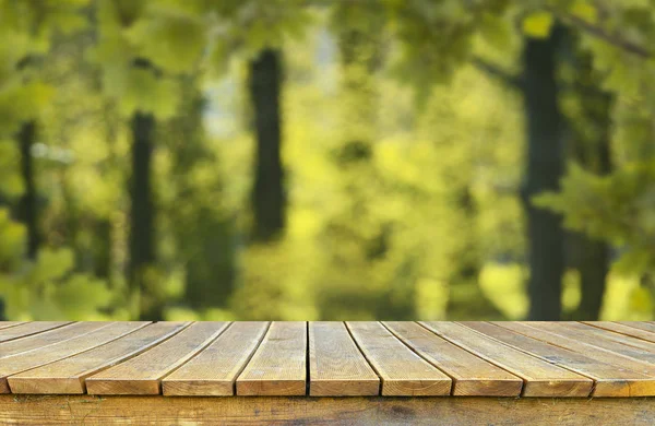 Empty Wooden Table Display Montages — Stock Photo, Image