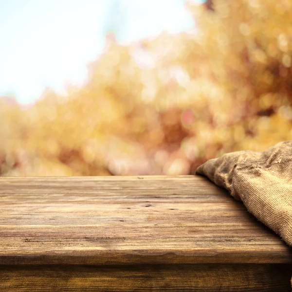 Empty Wooden Table Display Montages — Stock Photo, Image