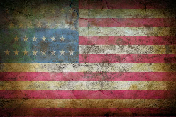 Mörk Grunge Usa Flagga Bakrund — Stockfoto