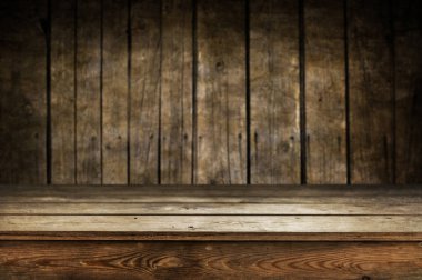 Boş kahverengi ahşap masa arka plan