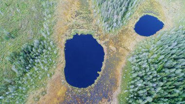 Güzel yaz manzara havadan görünümü 