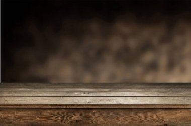 Boş kahverengi ahşap masa arka plan