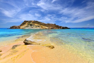 Yunanistan'da mavi deniz, güzel Akdeniz yatay 