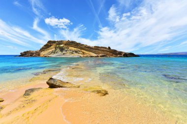 Yunanistan'da mavi deniz, güzel Akdeniz yatay 