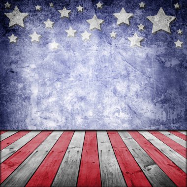 Boş tablo ABD bayrağı tarzı ile renkli