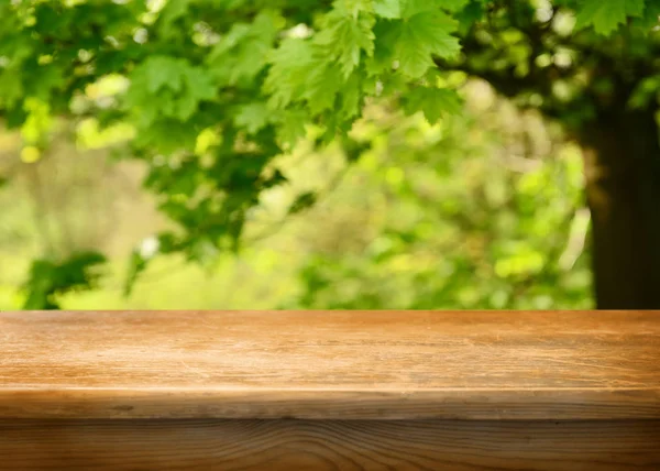 Empty Wooden Table Display Montages — Stock Photo, Image