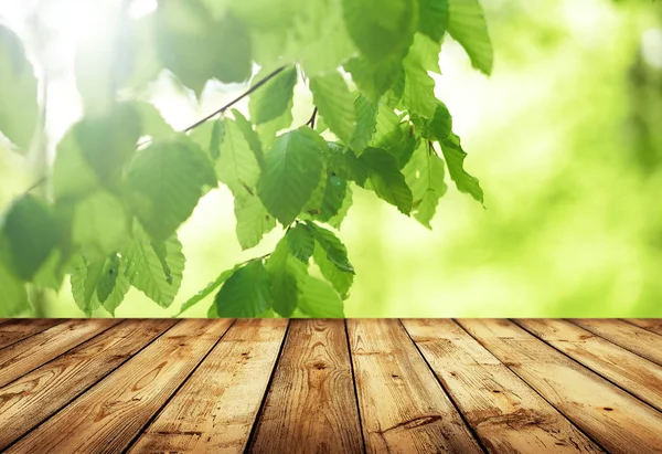 Empty Wooden Table Display Montages — Stock Photo, Image