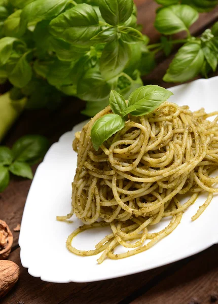 Pasta Pesto Verde — Foto Stock