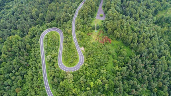 Vista Aérea Carretera Con Curvas Vista Desde Aire —  Fotos de Stock