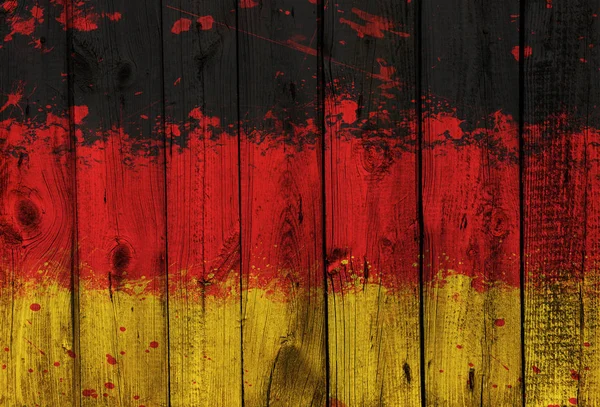 Deutschland Fahne Alter Holzwand Bemalt — Stockfoto