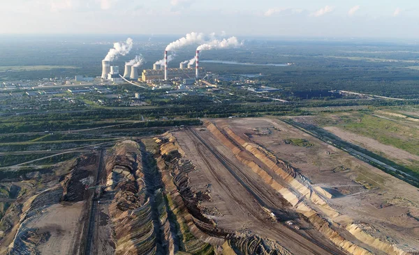 Jedna Největší Elektrárny Evropě Belchatow Polsko — Stock fotografie