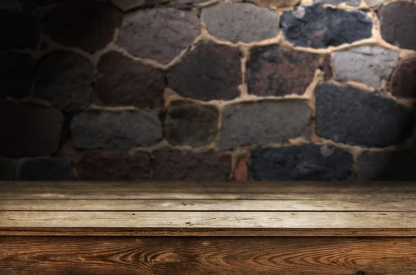 Prázdné Hnědý Dřevěný Stůl Pozadí — Stock fotografie