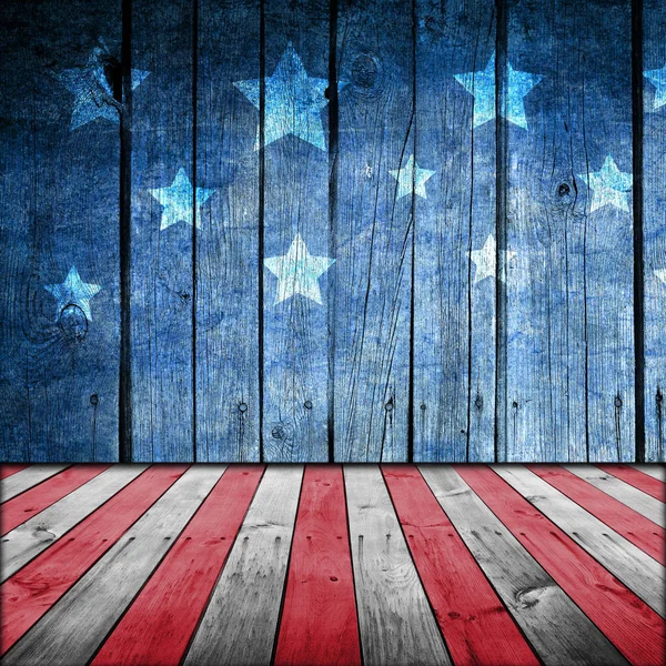 Empty Table Colored Usa Flag Style — Stock Photo, Image