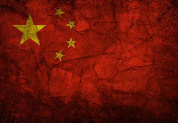 China Vlag Perkament Papier Achtergrond — Stockfoto