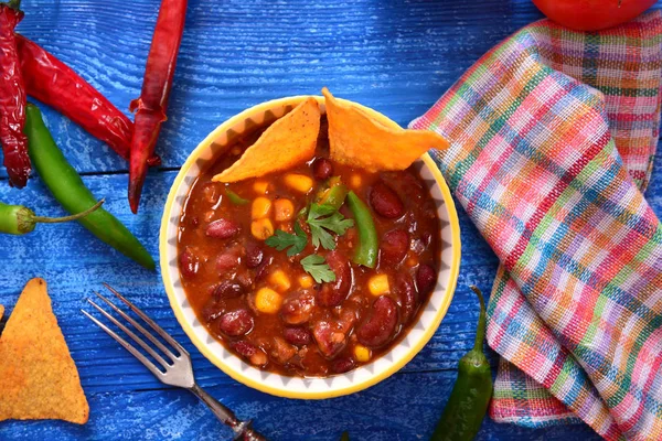 Lezzetli Chili Con Carne Kase — Stok fotoğraf