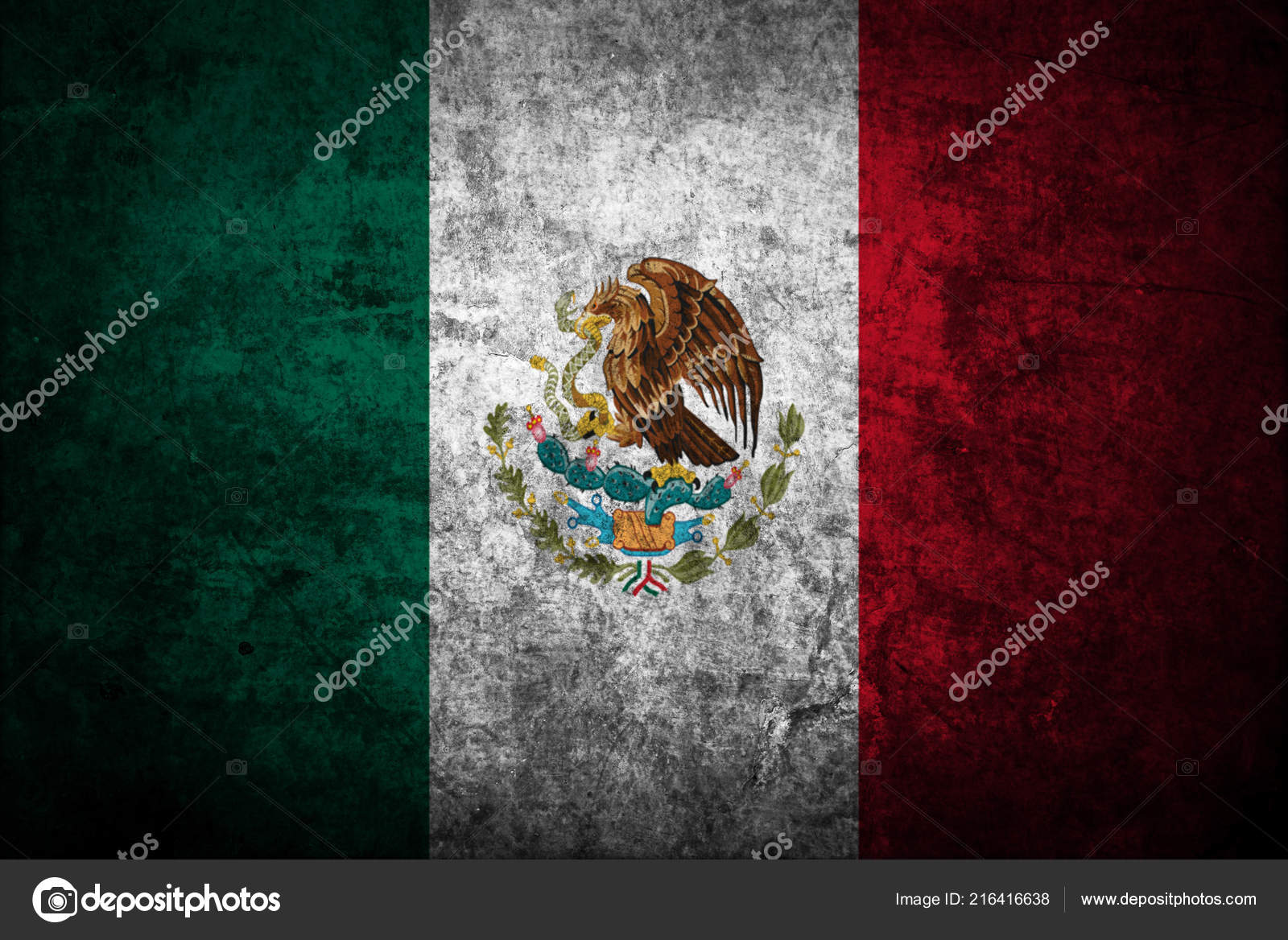 Dark Grunge Pozadí Vlajka Mexika — Stock Fotografie © kwasny222 #216416638