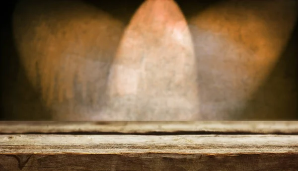 Grunge Háttér Üres Fából Készült Asztal — Stock Fotó