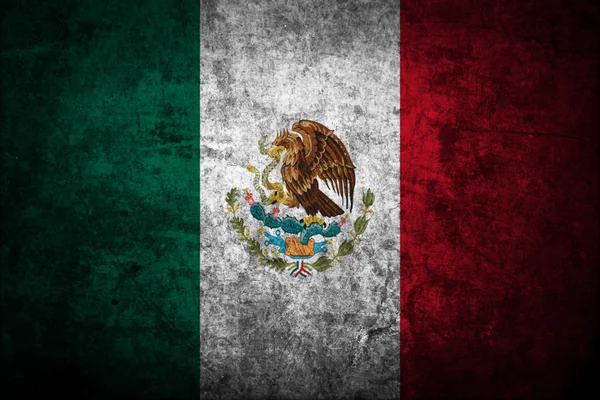 Dark Grunge Mexico Flag Background — Stock Photo, Image