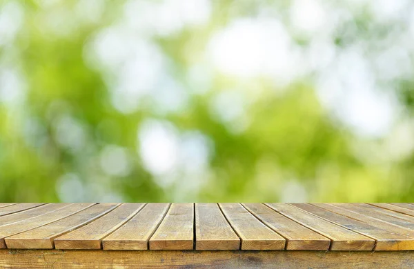 Tom Träbord Med Suddig Naturliga Bakgrund — Stockfoto