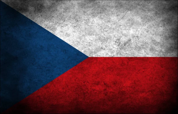 Dark Grunge Czech Republic Flag Background — Stock Photo, Image