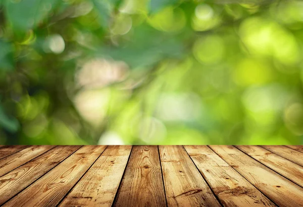 Empty Wooden Table Display Montages — Stock Photo, Image