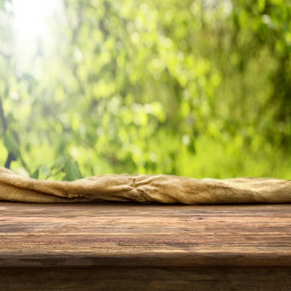 Empty Wooden Table Display Montages — Stock Photo, Image