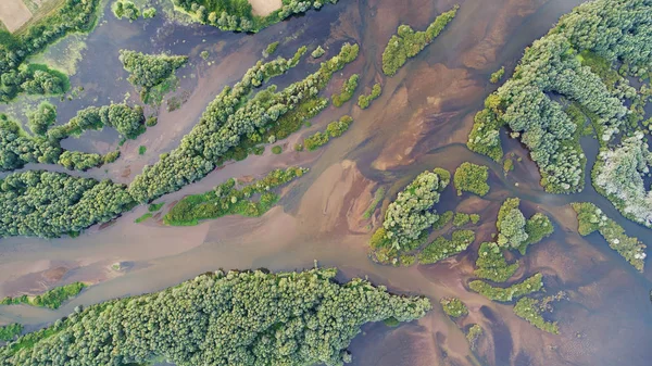 Veduta Aerea Del Delta Del Fiume Polonia — Foto Stock